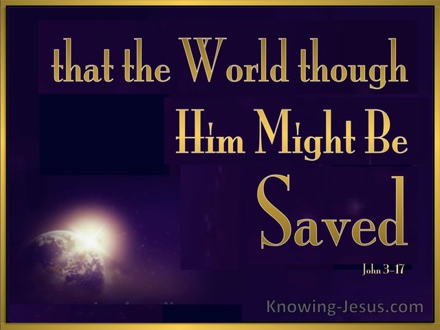 John 3:17 God Sent His Son Into The World (gold)